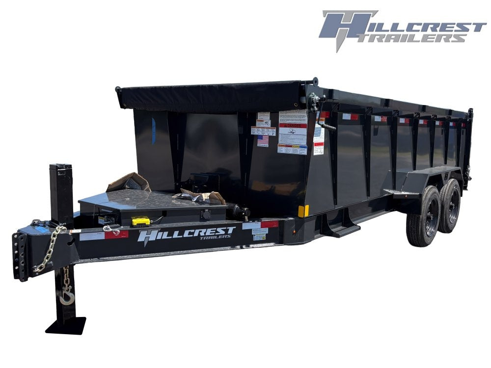16' Dump Trailer 40" Side Walls - Telescopic Lift - Hydraulic Jack - Dump Trailers/Dump Trailers - Stryker Dealership Group