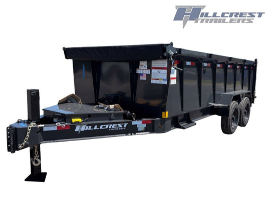 16' Dump Trailer 40" Side Walls - Telescopic Lift - Hydraulic Jack - Dump Trailers/Dump Trailers - Stryker Dealership Group