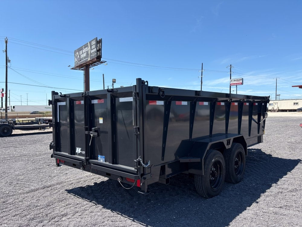 16' Dump Trailer 40" Side Walls - Telescopic Lift - Hydraulic Jack - Dump Trailers/Dump Trailers - Stryker Dealership Group