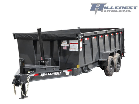 16' Dump Trailer 40" Side Walls - Telescopic Lift - Hydraulic Jack - DT3 Professional/Dump Trailers - Stryker Dealership Group