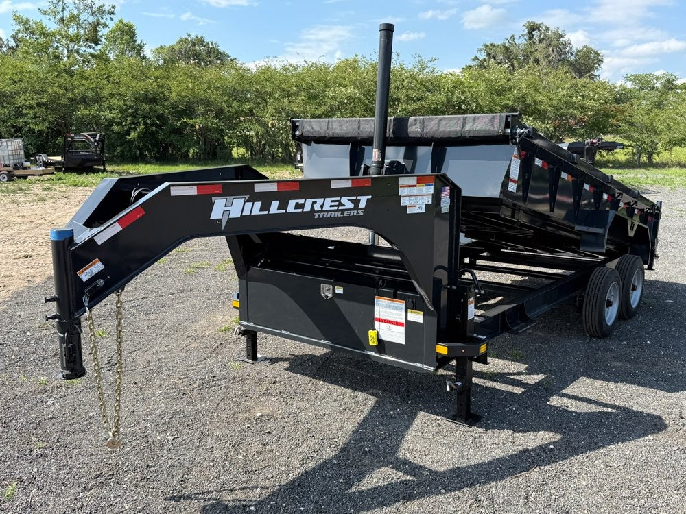16' Dump Trailer GN 24" Side Walls - Telescopic Lift - 8k Axles - Dump Trailers - Stryker Dealership Group