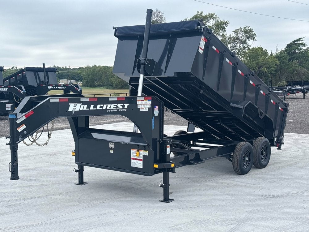 16' Dump Trailer GN 40" Side Walls - Telescopic Lift - 7k Axles - DT3 Professional - Stryker Dealership Group