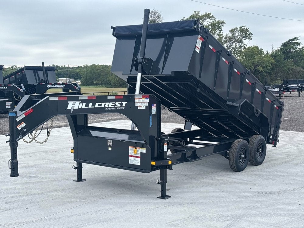 16' Dump Trailer GN 40" Side Walls - Telescopic Lift - 7k Axles - DT3 Professional - Stryker Dealership Group