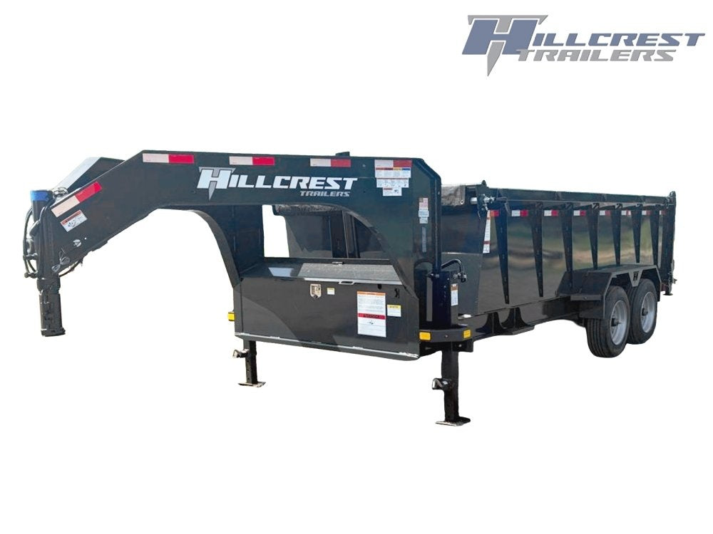 16' Dump Trailer GN 40" Side Walls - Telescopic lift - 8k Axles - Gooseneck Dump/Dump Trailers - Stryker Dealership Group