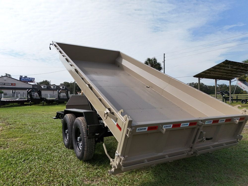 16' EDT Dump Trailer 20" Side Walls - 10 ga Floor - 521 Scissor Lift - 3 Way Gate 002112 - Dump Trailers - Stryker Dealership Group