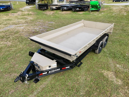 16' EDT Dump Trailer 20" Side Walls - 10 ga Floor - 521 Scissor Lift - 3 Way Gate 002112 - Dump Trailers - Stryker Dealership Group