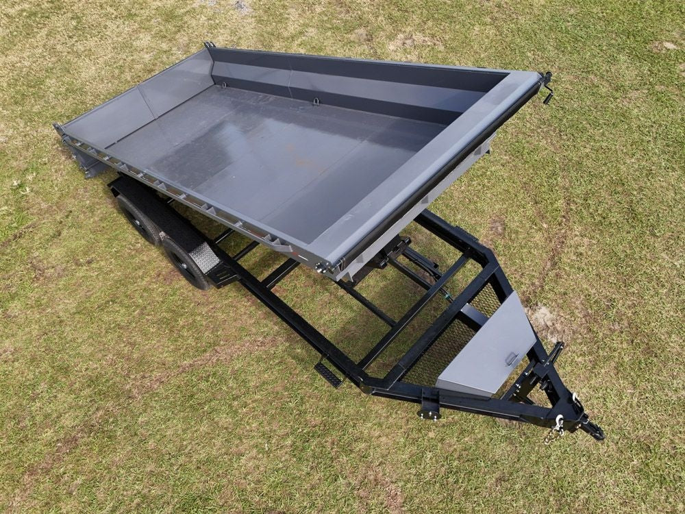 16' EDT Dump Trailer 20" Side Walls - 10 ga Floor - 521 Scissor Lift - 3 Way Gate 002113 - Dump Trailers - Stryker Dealership Group