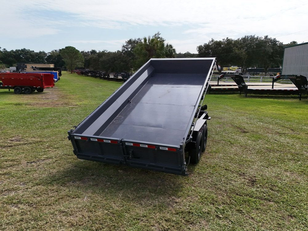 16' EDT Dump Trailer 20" Side Walls - 10 ga Floor - 521 Scissor Lift - 3 Way Gate 002113 - Dump Trailers - Stryker Dealership Group