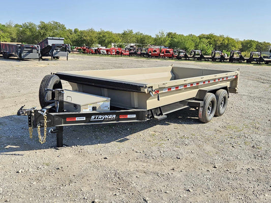 16' EDT Dumpt Trailer 20" Side Walls - 10 ga Floor - 521 Scissor Lift - 3 Way Gate INV-3084 - Dump Trailers - Stryker Dealership Group