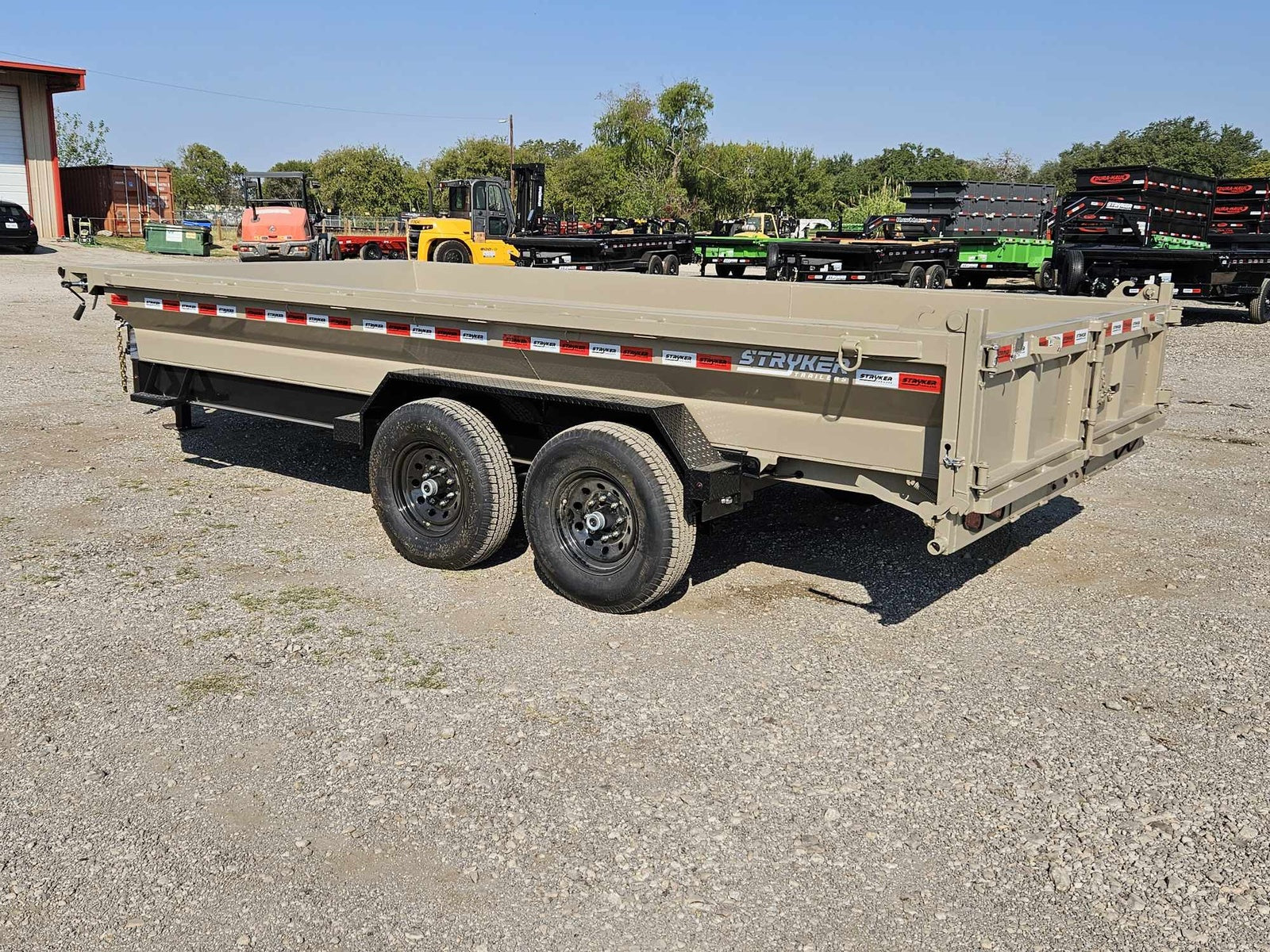 16' EDT Dumpt Trailer 20" Side Walls - 10 ga Floor - 521 Scissor Lift - 3 Way Gate INV-3084 - Dump Trailers - Stryker Dealership Group