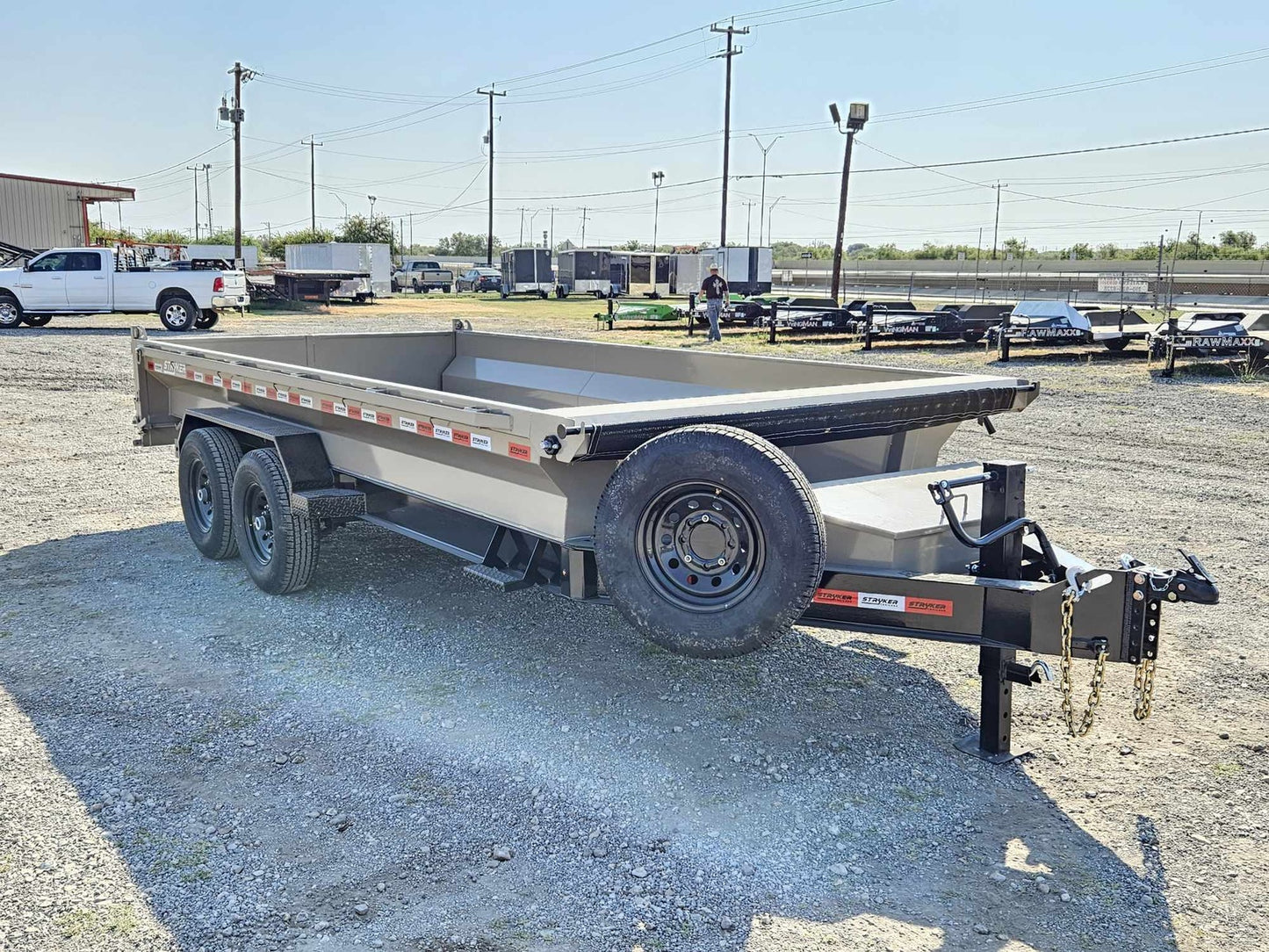 16' EDT Dumpt Trailer 20" Side Walls - 10 ga Floor - 521 Scissor Lift - 3 Way Gate INV-3084 - Dump Trailers - Stryker Dealership Group