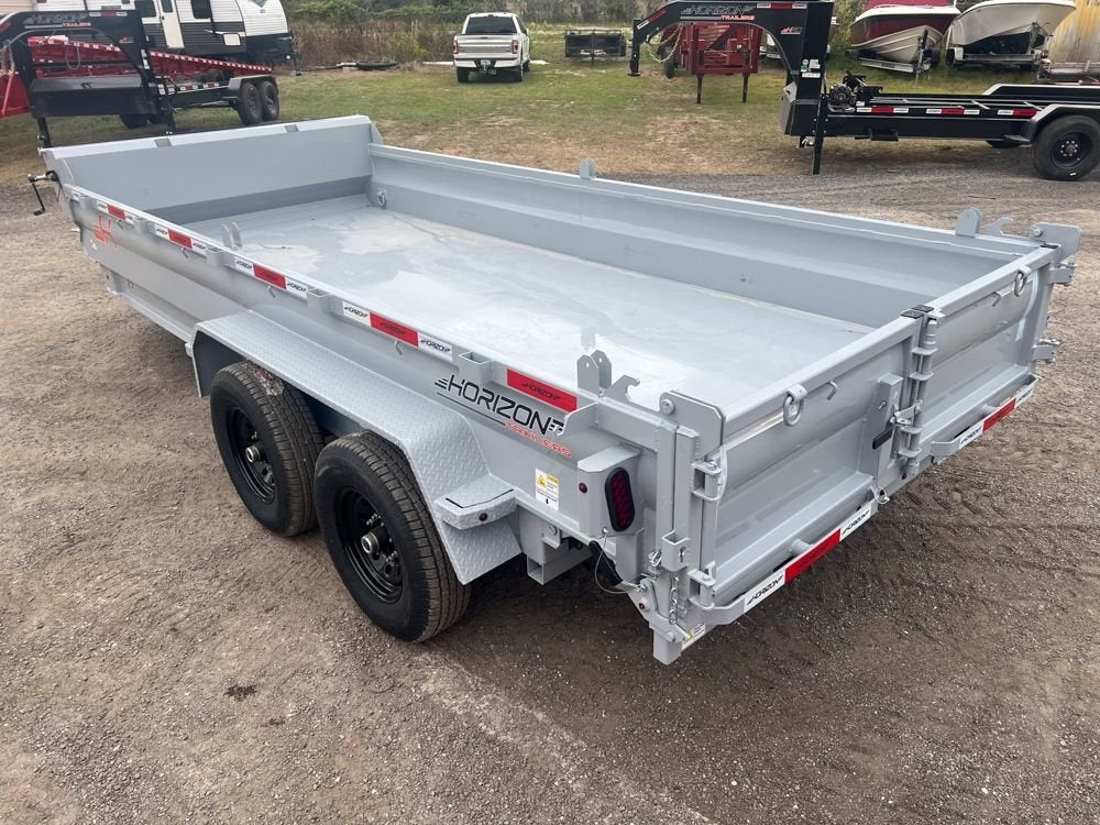 16' EZ7 Dump Trailer 19" Sides 7K Axles 14K GVWR 3-way Door Slide In Ramps - Dump Trailers - Stryker Dealership Group