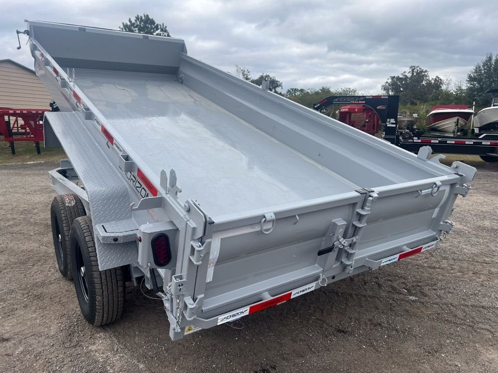 16' EZ7 Dump Trailer 19" Sides 7K Axles 14K GVWR 3-way Door Slide In Ramps - Dump Trailers - Stryker Dealership Group