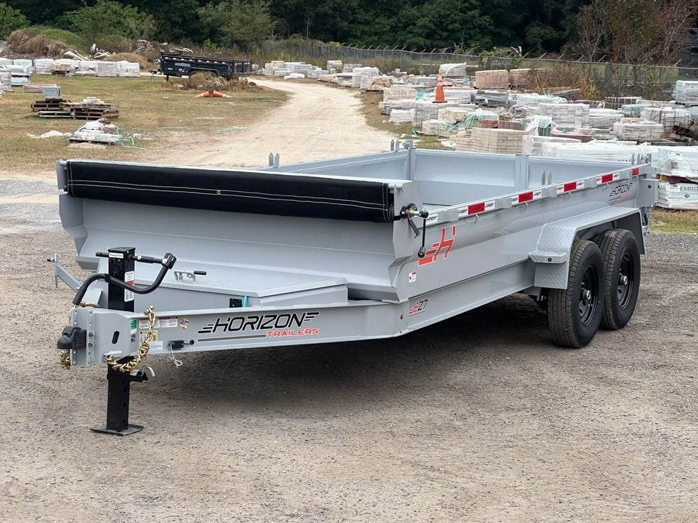 16' EZ7 Dump Trailer 19" Sides 7K Axles 14K GVWR 3-way Door Slide In Ramps - Dump Trailers - Stryker Dealership Group