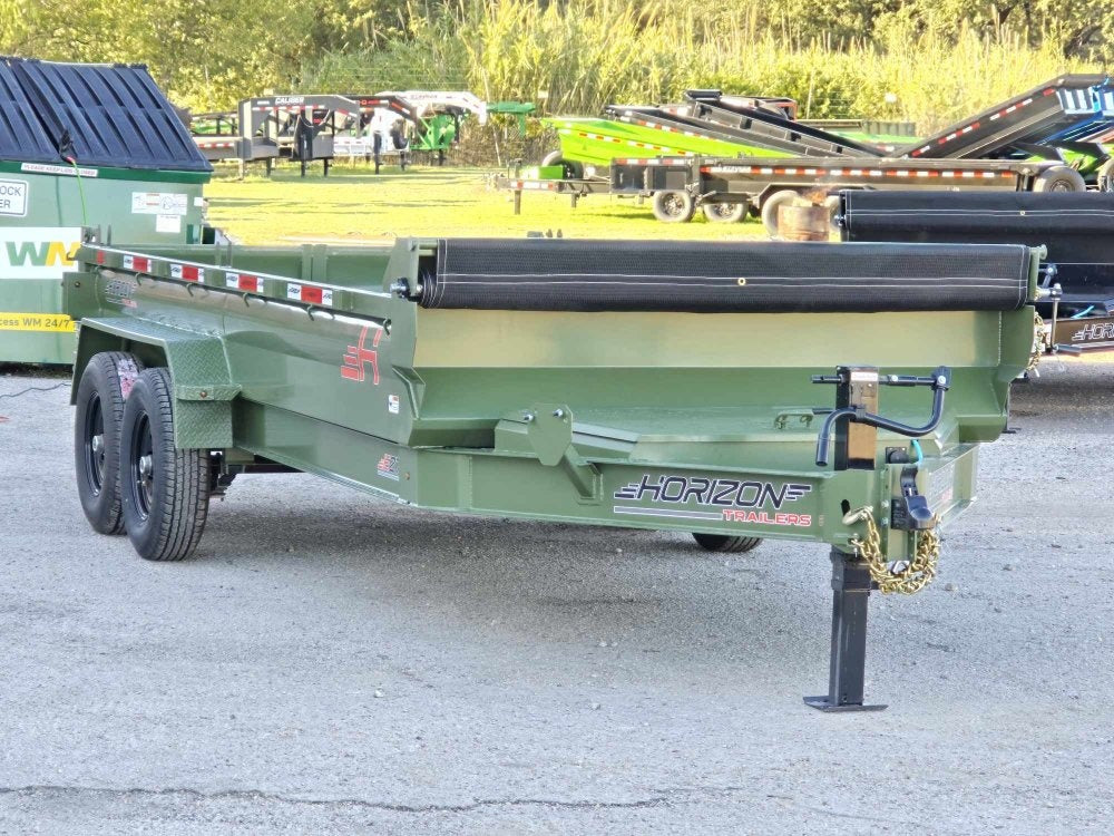 16' EZ7 Dump Trailer 19" Sides 7K Axles 14K GVWR 3-way Door Slide In Ramps - Dump Trailers - Stryker Dealership Group