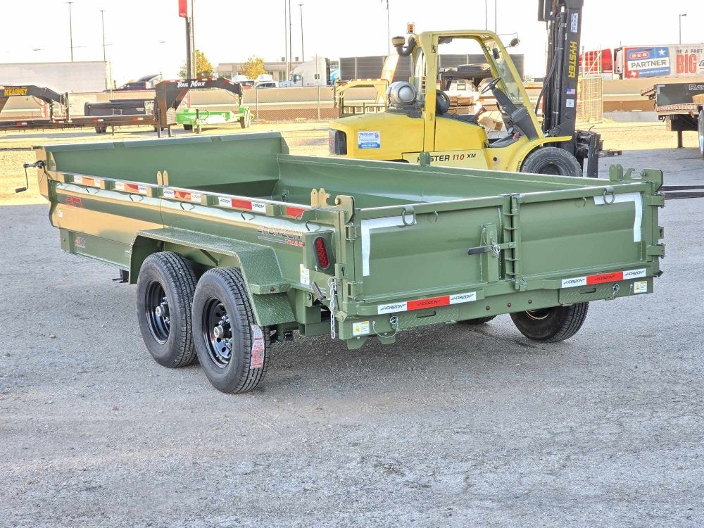 16' EZ7 Dump Trailer 19" Sides 7K Axles 14K GVWR 3-way Door Slide In Ramps - Dump Trailers - Stryker Dealership Group