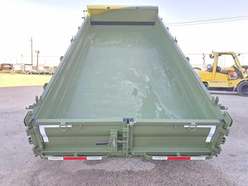 16' EZ7 Dump Trailer 19" Sides 7K Axles 14K GVWR 3-way Door Slide In Ramps - Dump Trailers - Stryker Dealership Group