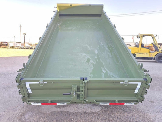 16' EZ7 Dump Trailer 19" Sides 7K Axles 14K GVWR 3-way Door Slide In Ramps - Dump Trailers - Stryker Dealership Group