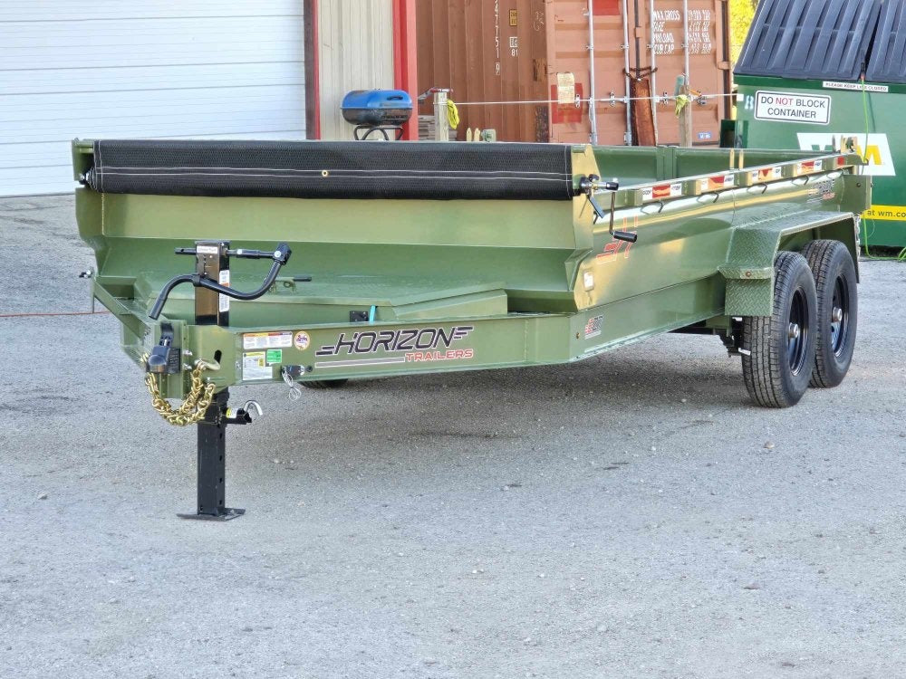 16' EZ7 Dump Trailer 19" Sides 7K Axles 14K GVWR 3-way Door Slide In Ramps - Dump Trailers - Stryker Dealership Group