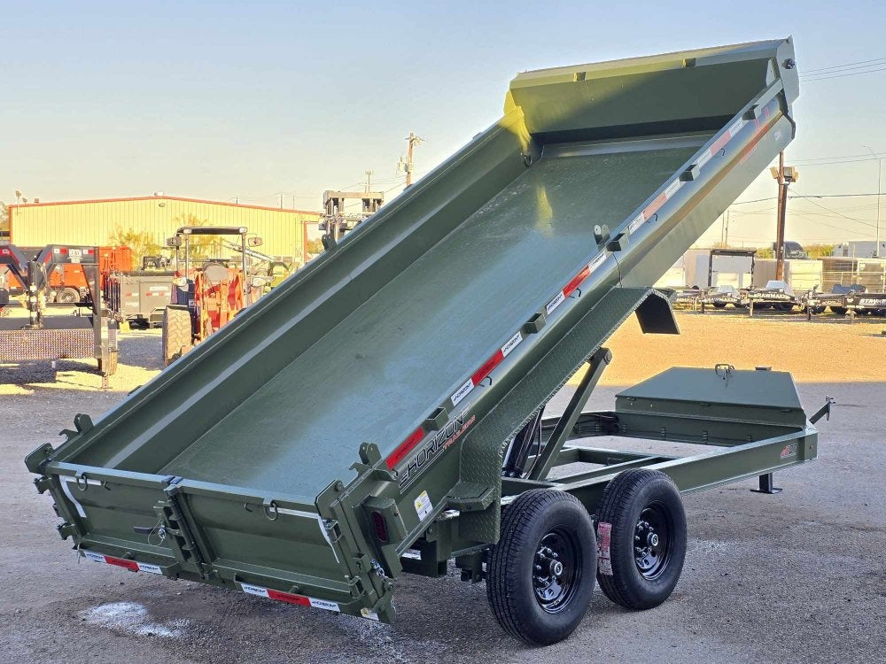 16' EZ7 Dump Trailer 19" Sides 7K Axles 14K GVWR 3-way Door Slide In Ramps - Dump Trailers - Stryker Dealership Group