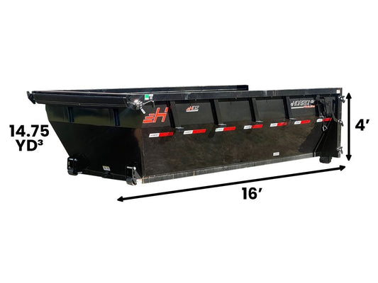 16' HDZ Roll Off Bin 4' Wall + Tarp 005943 - Roll Off Bins - Stryker Dealership Group