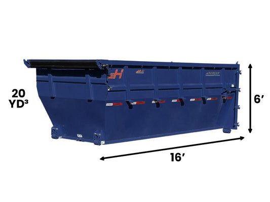 16' HDZ Roll Off Bin 6' Wall - Navy 5067 - Roll Off Bins - Stryker Dealership Group