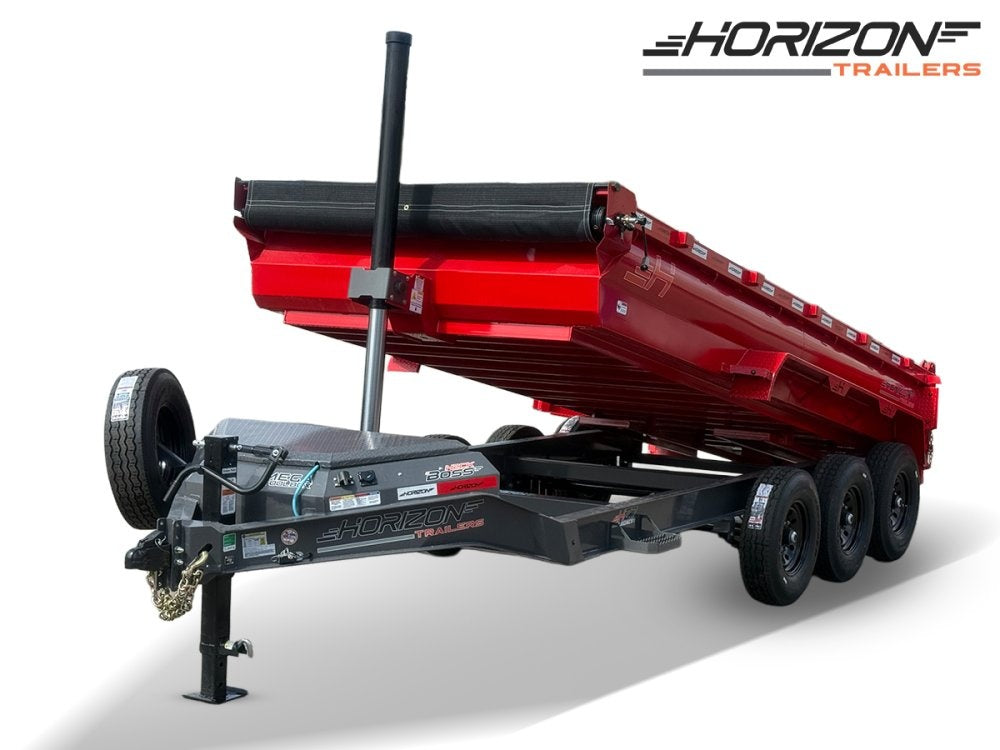 16' Horizon HZ7 Bumper Pull Dump Trailer 24" Side Walls - (3) 7K Axles - Bumper Pull Dump - Dump Trailers - Stryker Dealership Group