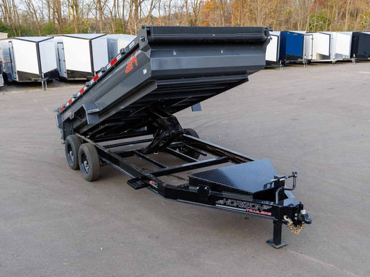 16' HZ7 Dump 24" Sides - 7K Axles - 620 Scissor - 10 ply Tires - Dump Trailers - Stryker Dealership Group