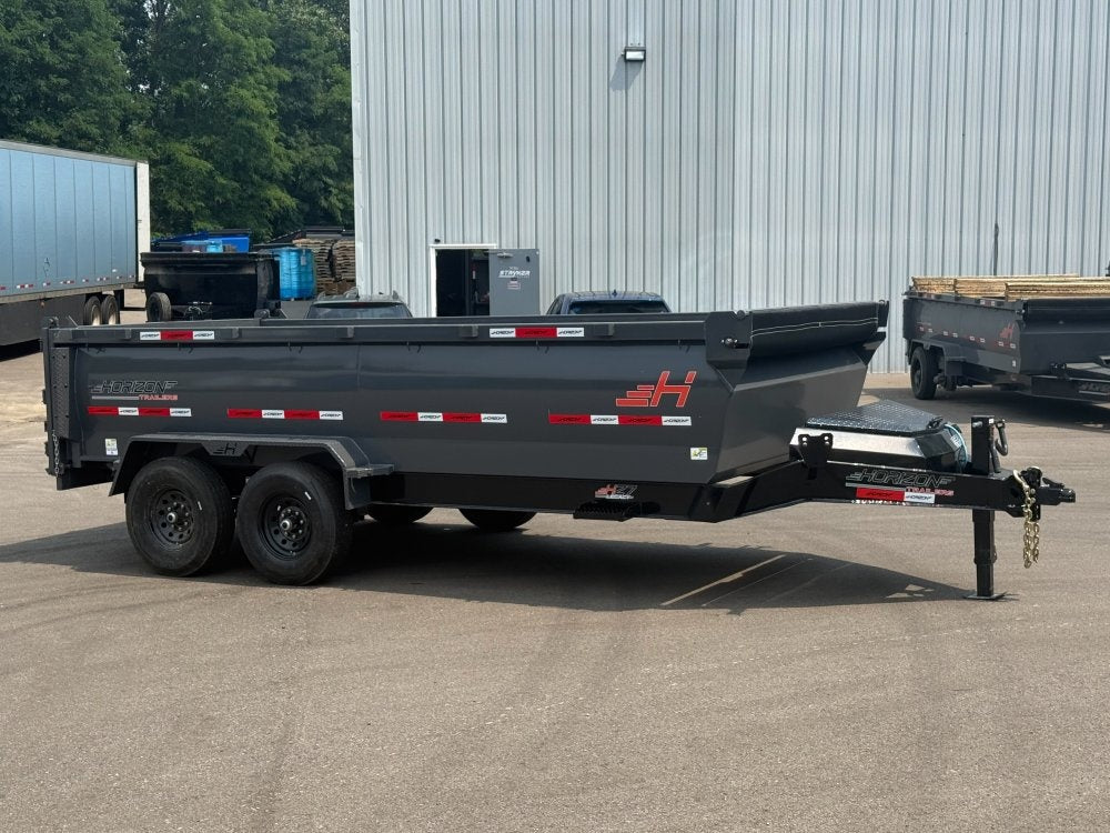 16' HZ7 Dump 36" Sides - 7K Axles - 620 Scissor - 14 ply Tires - 2 Speed Jack - Dump Trailers/Dump Trailers - Stryker Dealership Group