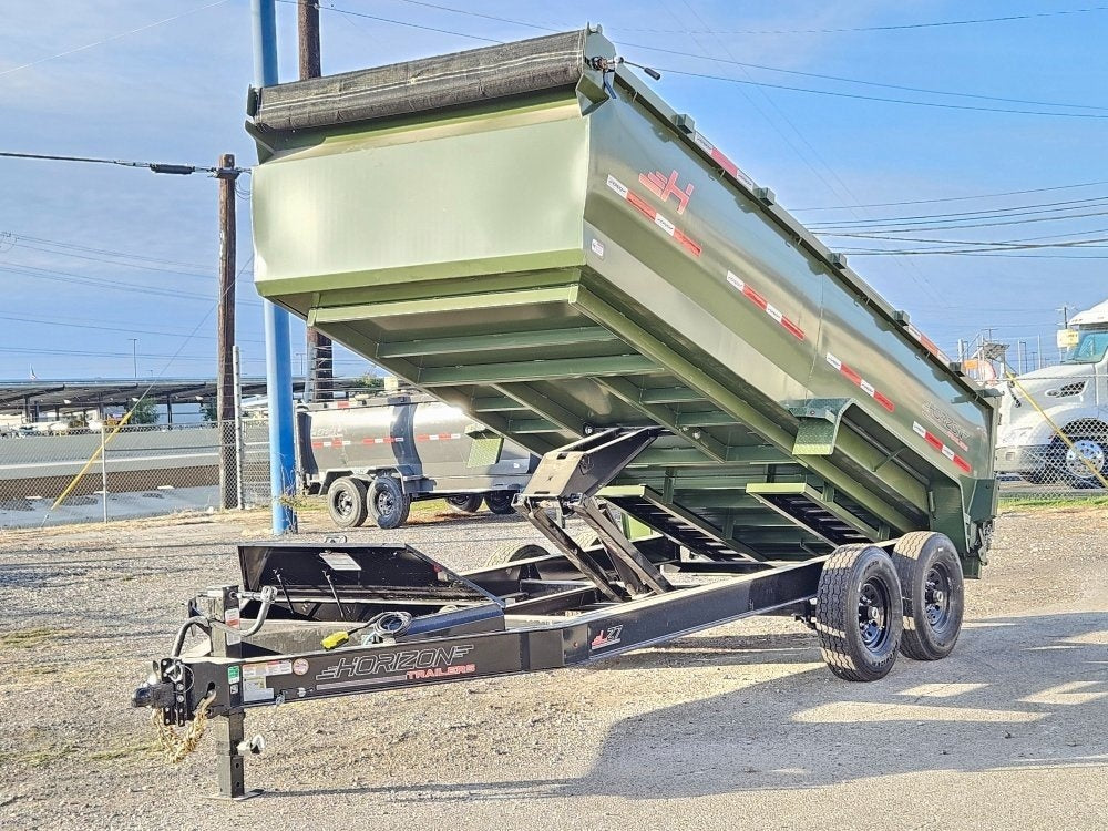 16' HZ7 Dump 36" Sides - 7K Axles - 620 Scissor - 14 ply Tires - 2 Speed Jack - Dump Trailers/Dump Trailers - Stryker Dealership Group