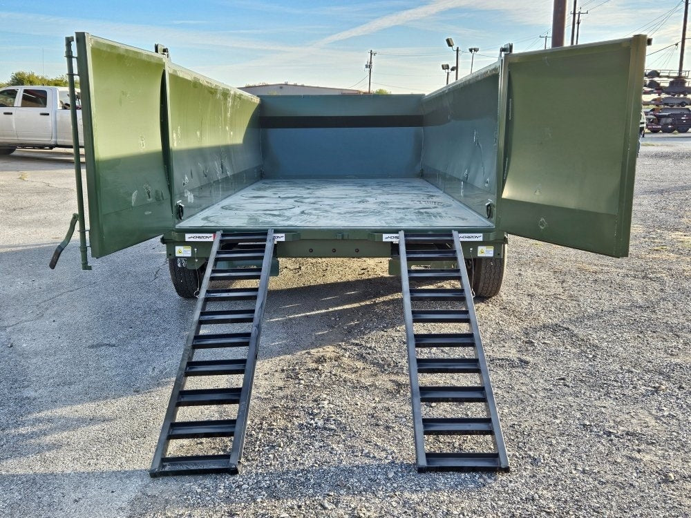 16' HZ7 Dump 36" Sides - 7K Axles - 620 Scissor - 14 ply Tires - 2 Speed Jack - Dump Trailers/Dump Trailers - Stryker Dealership Group