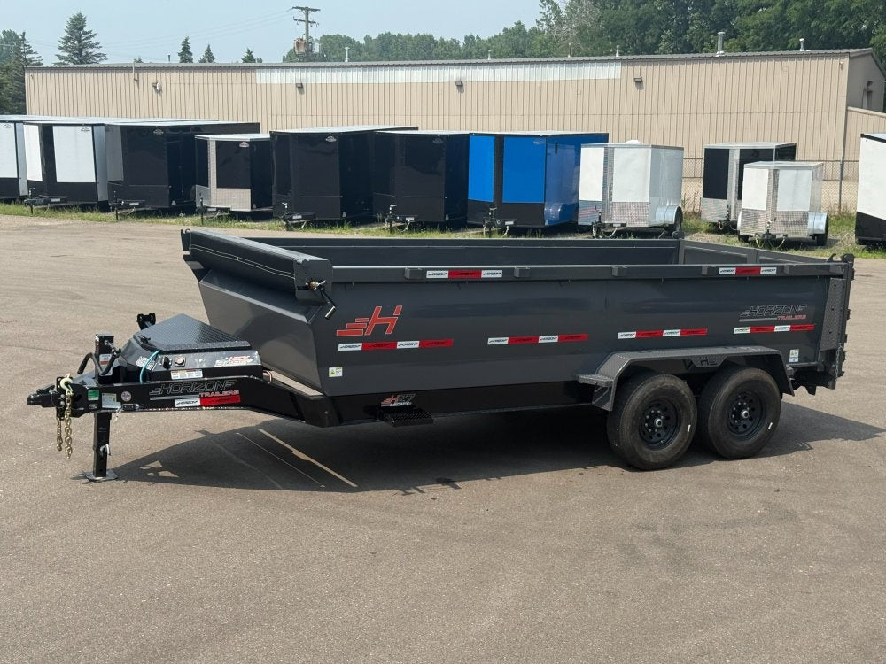 16' HZ7 Dump 36" Sides - 7K Axles - 620 Scissor - 14 ply Tires - 2 Speed Jack - Dump Trailers/Dump Trailers - Stryker Dealership Group