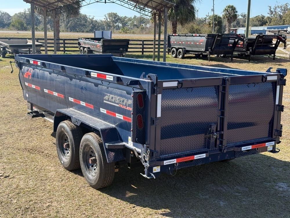 16' HZ7 Dump 36" Sides - 8K Axles - 620 Scissor - 14 ply Tires - 2 Speed Jack - Dump Trailers - Stryker Dealership Group