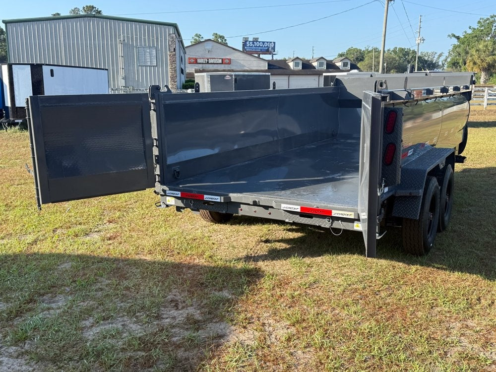 16' HZ7 Dump 36" Sides - 8K Axles - Telescopic - 14 ply Tires - 2 Speed Jack - Dump Trailers - Stryker Dealership Group