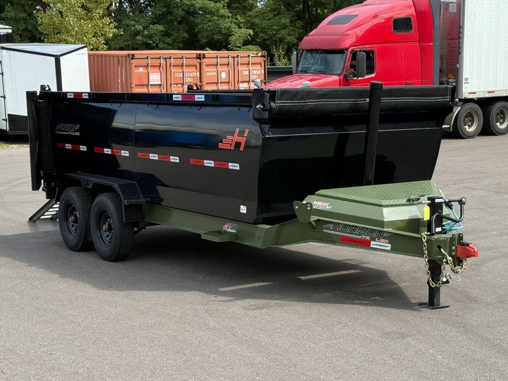 16' HZ7 Dump 48" Sides - 8K Axles - 12 Ton Telescopic Lift - 14 Ply Tires, 2 Speed Jack - DT3 Professional - Stryker Dealership Group