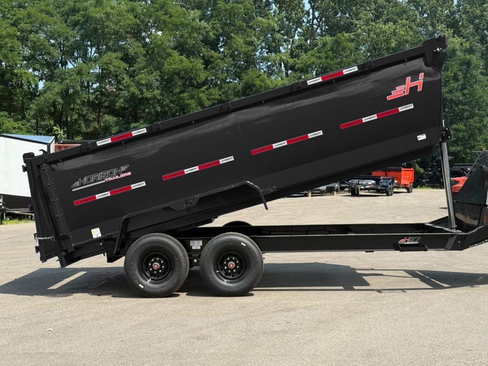 16' HZ7 Dump 48" Sides - 8K Axles - 12 Ton Telescopic Lift - 14 Ply Tires, 2 Speed Jack - Dump Trailers/Dump Trailers - Stryker Dealership Group