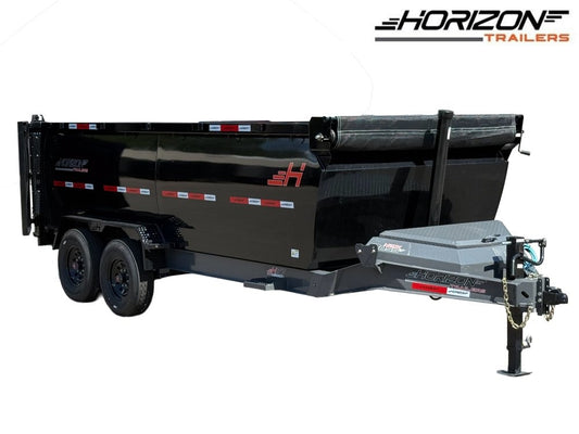 16' HZ7 Dump 48" Sides - 8K Axles - 12 Ton Telescopic Lift - 14 Ply Tires, 2 Speed Jack - Dump Trailers/Dump Trailers - Stryker Dealership Group