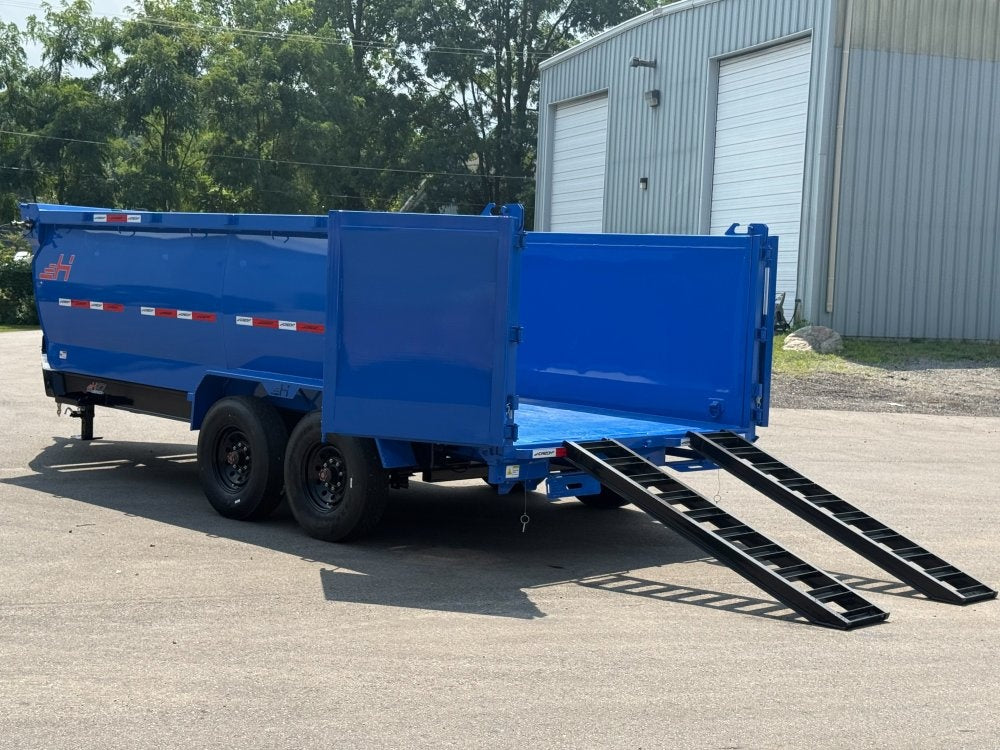 16' HZ7 Dump 48" Sides - 8K Axles - 12 Ton Telescopic Lift - 14 Ply Tires, 2 Speed Jack - Dump Trailers/Dump Trailers - Stryker Dealership Group