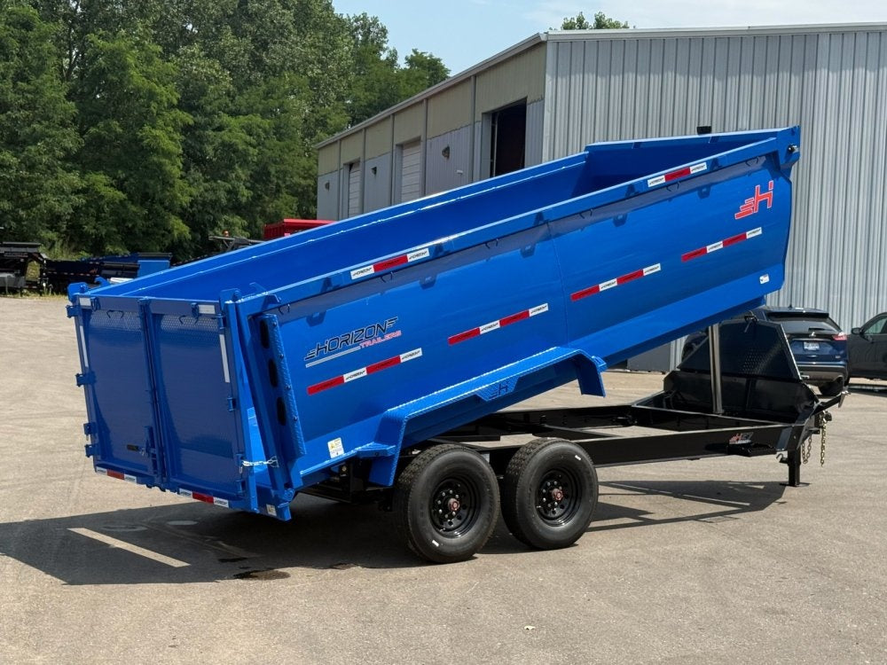 16' HZ7 Dump 48" Sides - 8K Axles - 12 Ton Telescopic Lift - 14 Ply Tires, 2 Speed Jack - Dump Trailers/Dump Trailers - Stryker Dealership Group