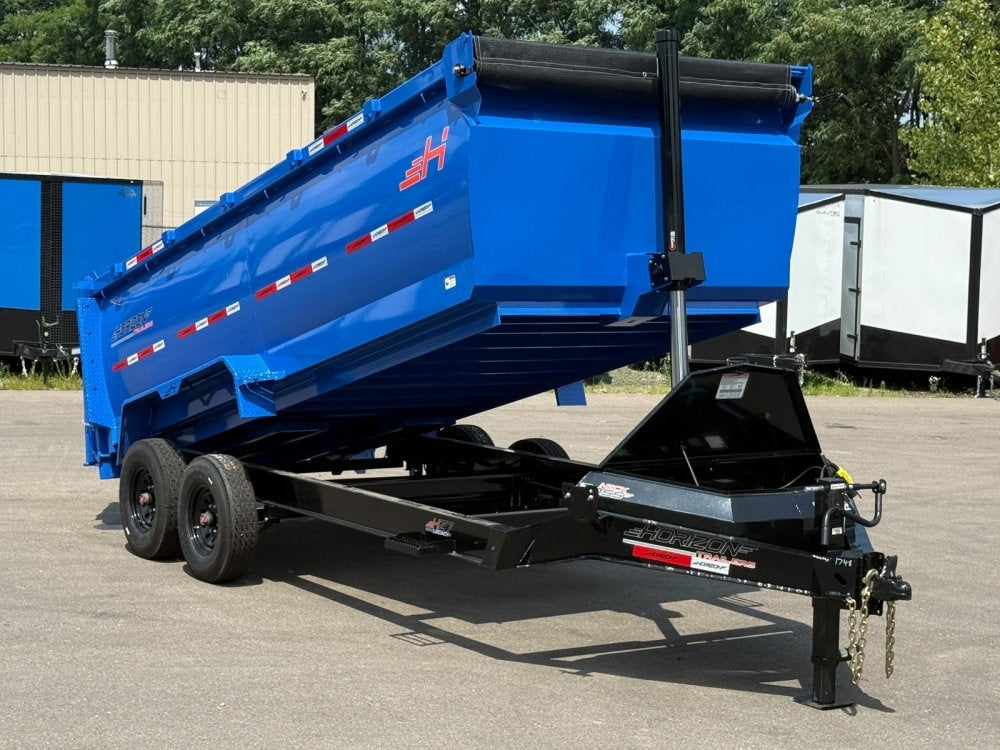 16' HZ7 Dump 48" Sides - 8K Axles - 12 Ton Telescopic Lift - 14 Ply Tires, 2 Speed Jack - Dump Trailers/Dump Trailers - Stryker Dealership Group
