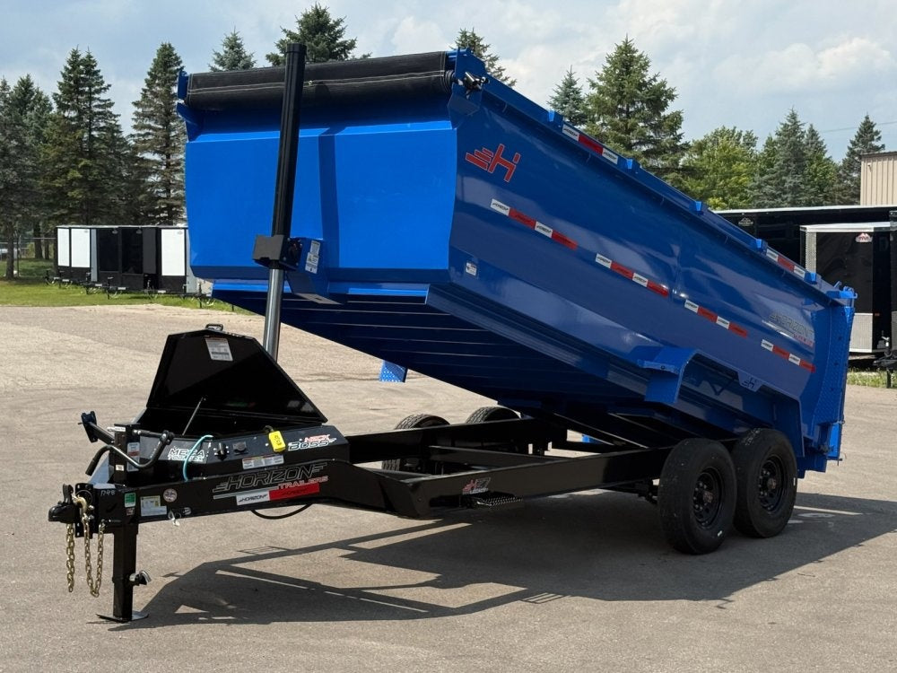 16' HZ7 Dump 48" Sides - 8K Axles - 12 Ton Telescopic Lift - 14 Ply Tires, 2 Speed Jack - Dump Trailers/Dump Trailers - Stryker Dealership Group