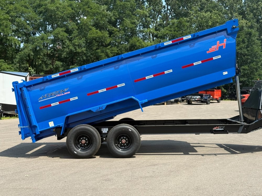16' HZ7 Dump 48" Sides - 8K Axles - 12 Ton Telescopic Lift - 14 Ply Tires, 2 Speed Jack - Dump Trailers/Dump Trailers - Stryker Dealership Group