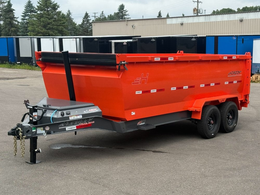 16' HZ7 Dump 48" Sides - 8K Axles - 12 Ton Telescopic Lift - 14 Ply Tires, 2 Speed Jack - Dump Trailers/Dump Trailers - Stryker Dealership Group