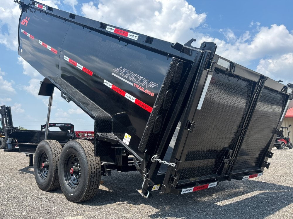 16' HZ7 Dump 48" Sides - 8K Axles - 12 Ton Telescopic Lift - 14 Ply Tires, 2 Speed Jack - DT3 Professional - Stryker Dealership Group