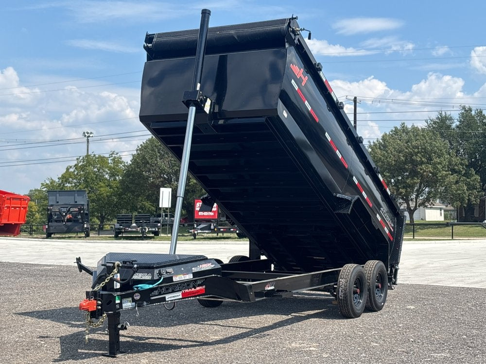 16' HZ7 Dump 48" Sides - 8K Axles - 12 Ton Telescopic Lift - 14 Ply Tires, 2 Speed Jack - DT3 Professional - Stryker Dealership Group