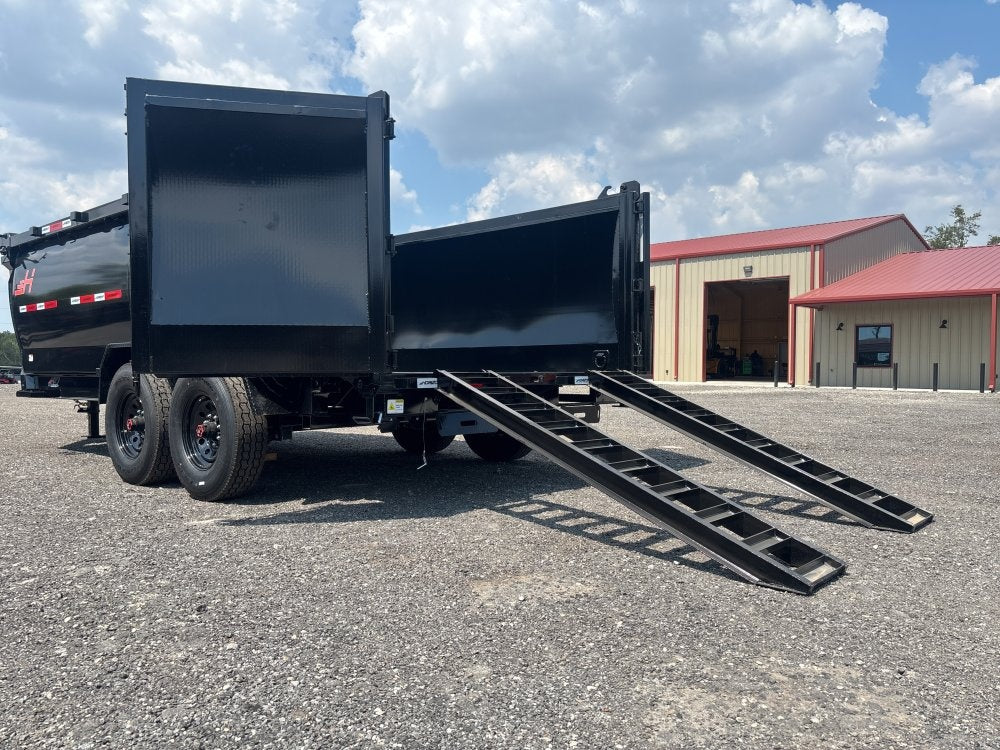 16' HZ7 Dump 48" Sides - 8K Axles - 12 Ton Telescopic Lift - 14 Ply Tires, 2 Speed Jack - DT3 Professional - Stryker Dealership Group