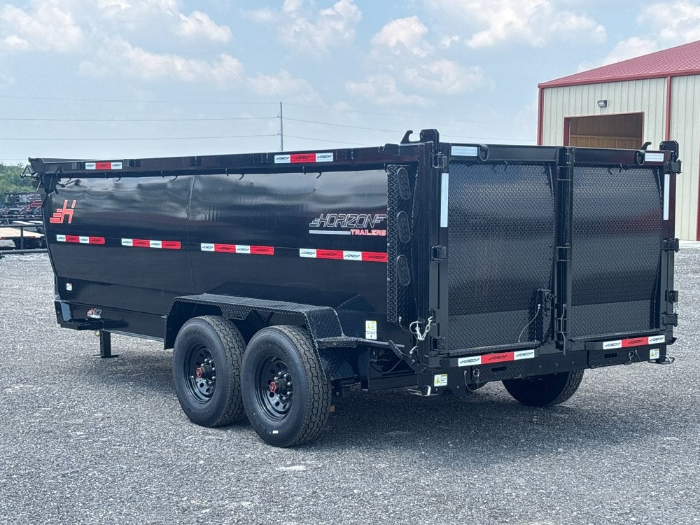 16' HZ7 Dump 48" Sides - 8K Axles - 12 Ton Telescopic Lift - 14 Ply Tires, 2 Speed Jack - DT3 Professional - Stryker Dealership Group