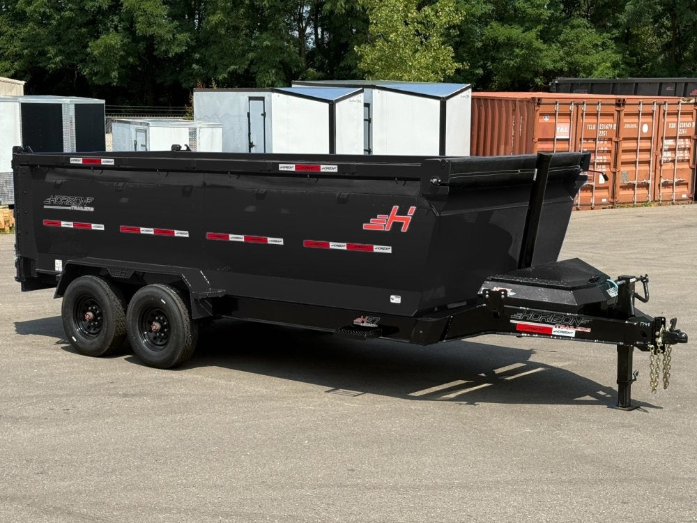 16' HZ7 Dump 48" Sides - 8K Axles - 12 Ton Telescopic Lift - 14 Ply Tires, 2 Speed Jack - Dump Trailers/Dump Trailers - Stryker Dealership Group