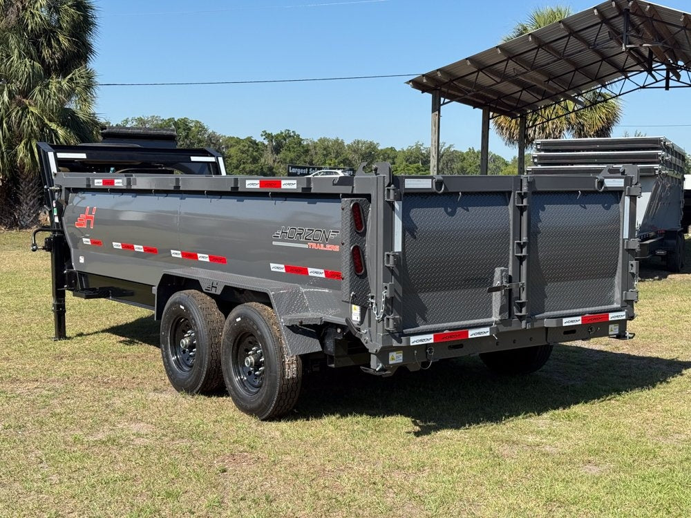16' HZ7 GN Dump 36" Sides - 7K Axles - 620 Scissor Lift - 14 Ply Tires, 2 Speed Jackk - Dump Trailers - Stryker Dealership Group