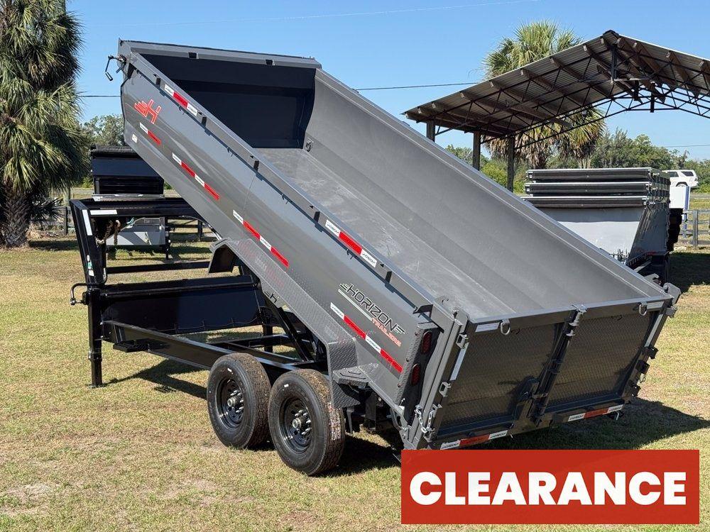 16' HZ7 GN Dump 36" Sides - 7K Axles - 620 Scissor Lift - 14 Ply Tires, 2 Speed Jackk - Gooseneck Dump - Dump Trailers - Stryker Dealership Group